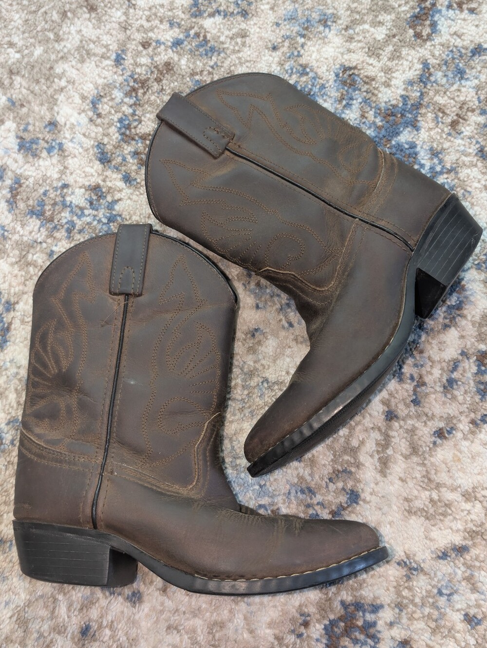 Masterson Boot Co. Kids Brown Leather Cowboy Boots